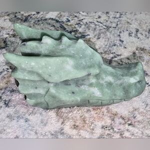 ‼️SOLD‼️Natural Stone Nephrite Jade Dragon Head Sculpture